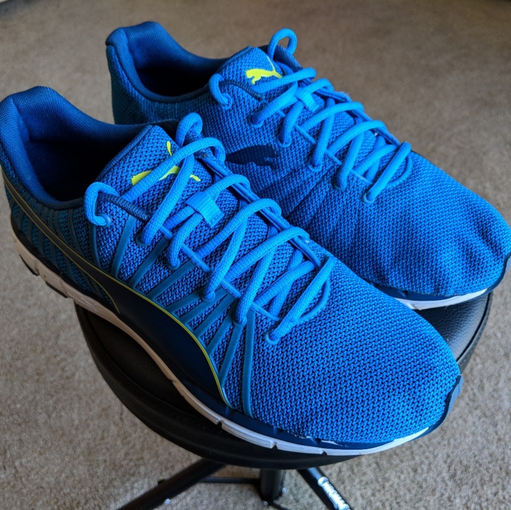 Puma Blue/Yellow Athletic Running Shoes